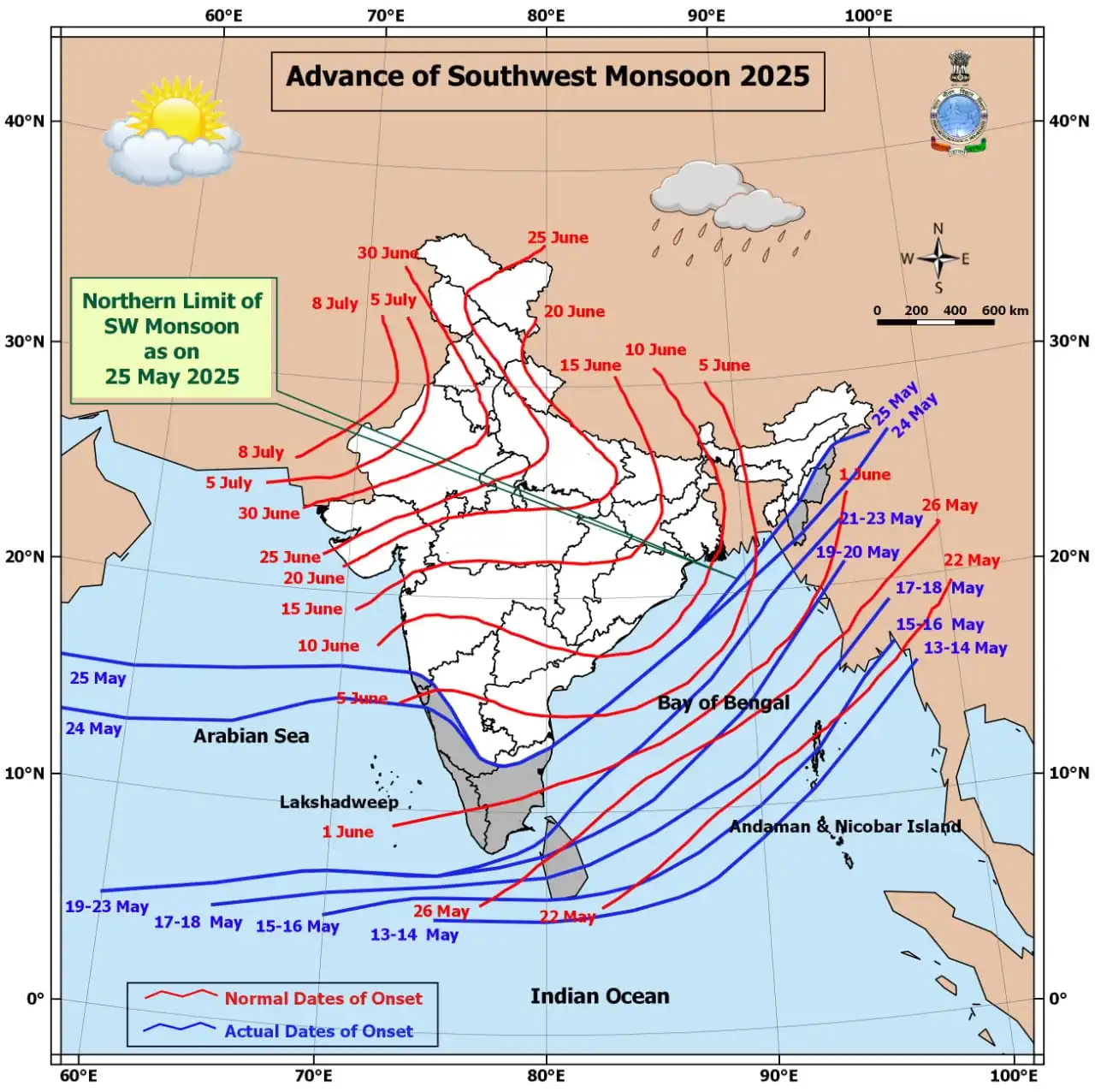 Early Onset of the Southwest Monsoon