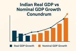 Indian Real GDP vs Nominal GDP Growth Conundrum