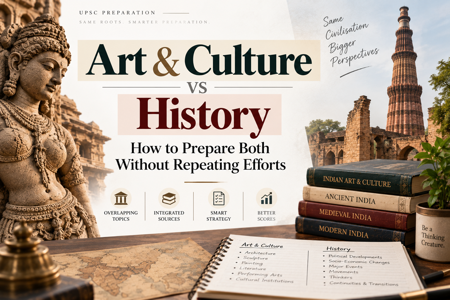 Art & Culture vs History: How to Prepare Both Without Repeating Efforts