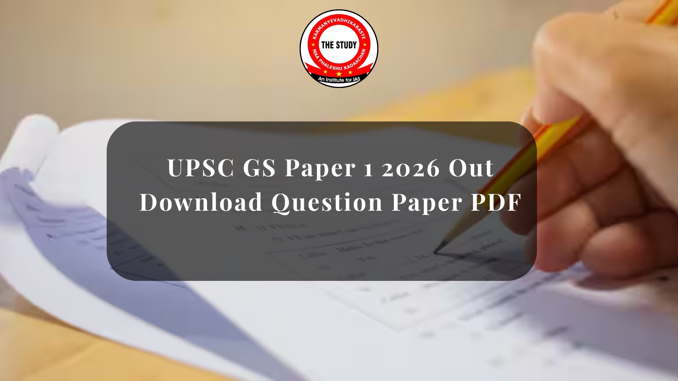 UPSC GS Paper 1 2026 Out: Download Question Paper PDF